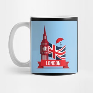 Blue London Mug